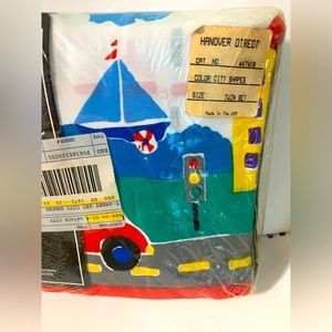 NWT Vintage Cannon City Shapes Twin Sheet Set